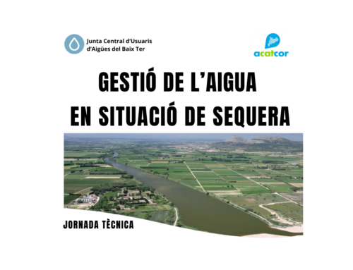 Jornada tècnica sobre la gestió de l’aigua en situació de sequera