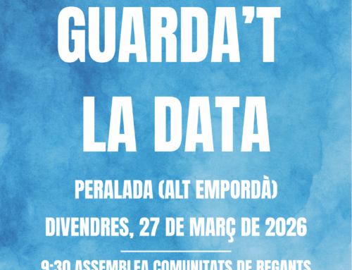 XIII Trobada de Comunitats de Regants – GUARDA’T  LA DATA